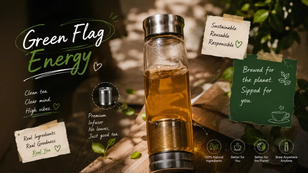 Preparing premium Darjeeling tea inside a stainless steel glass infuser mohit kumar kolkata influencer