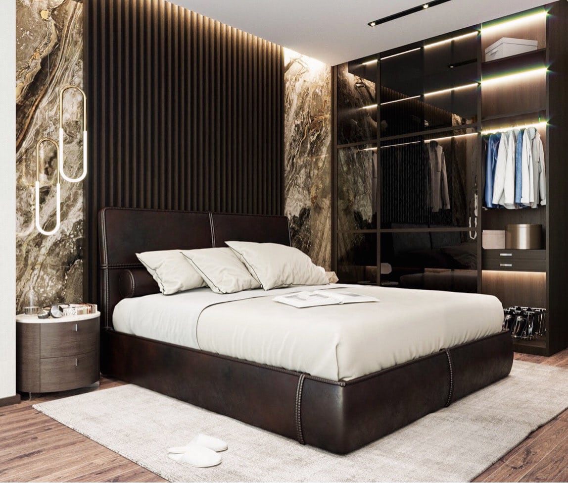 Master bedroom interior at DTC Palm Grove